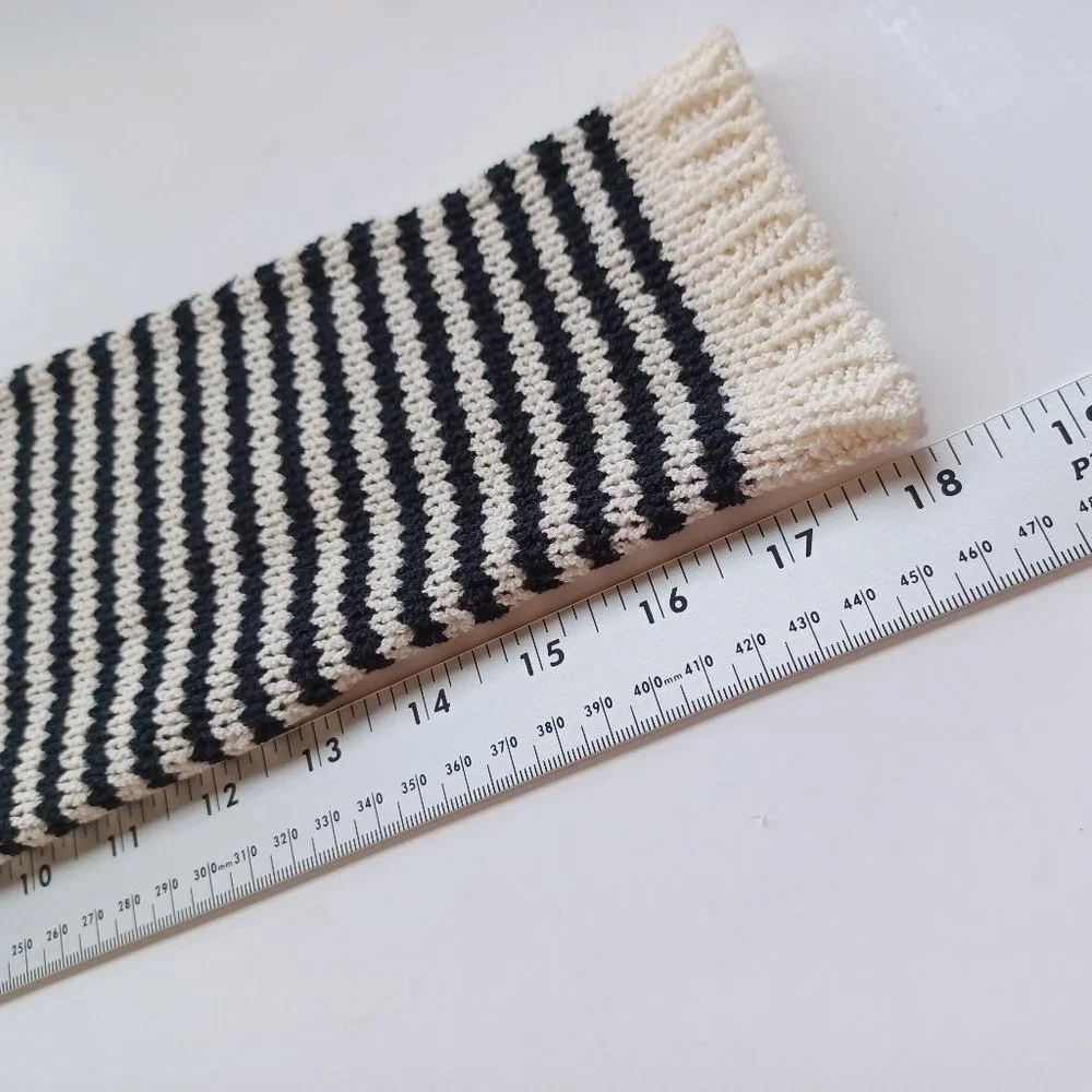 Eileen Fisher Sweater Black White Stripes Size Petite Medium‎